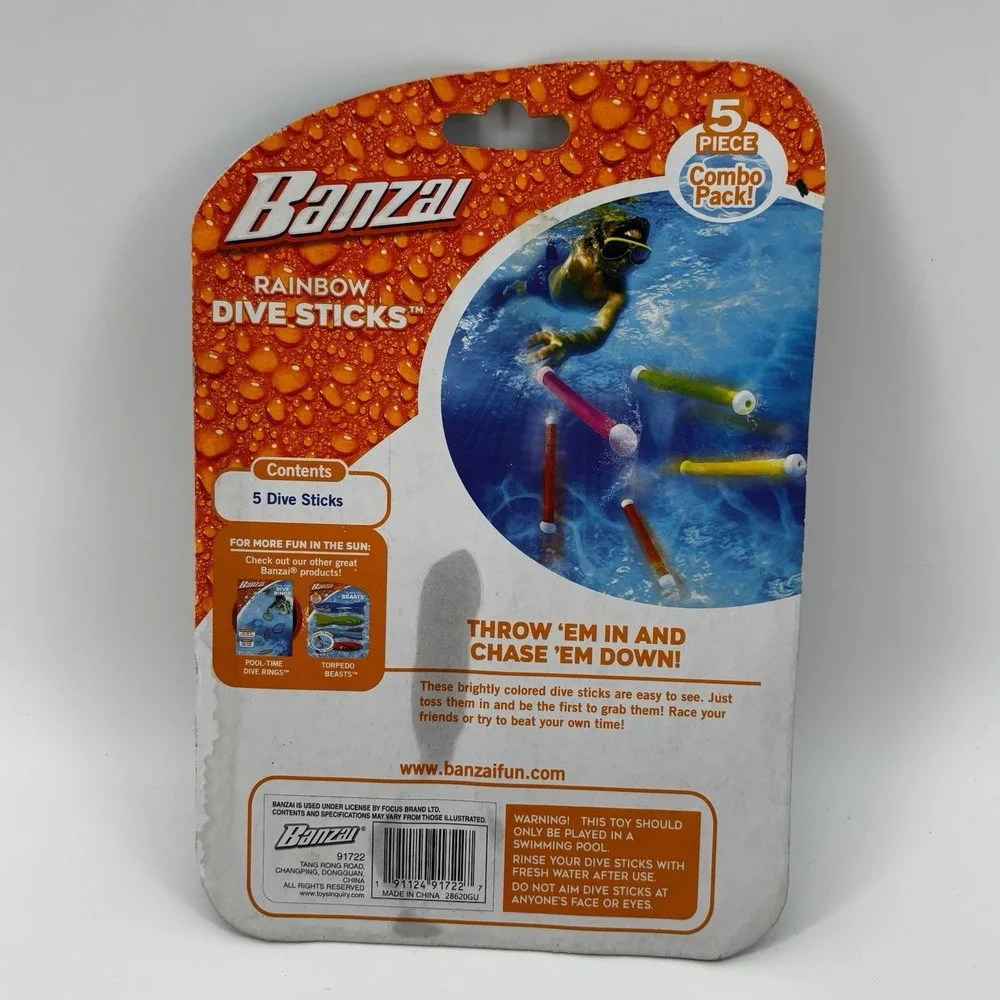 Lot Of 4 Intex & Banza Underwater Play‎ Sticks Dolphins Dive Toys Swimming Pool